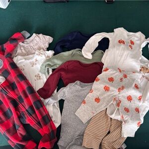 Carters Baby Lot Of 9 Outfits O-3 Months And 3 Months